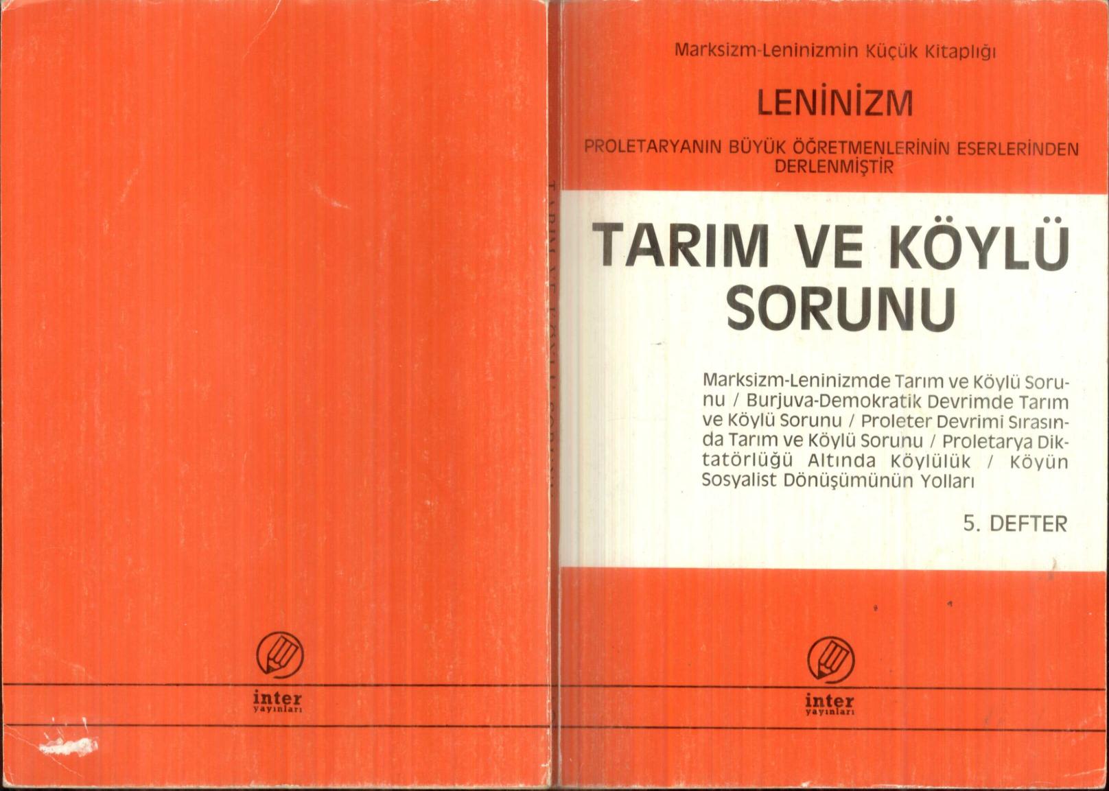 Tarım ve Köylü Sorunu kitap kapağı