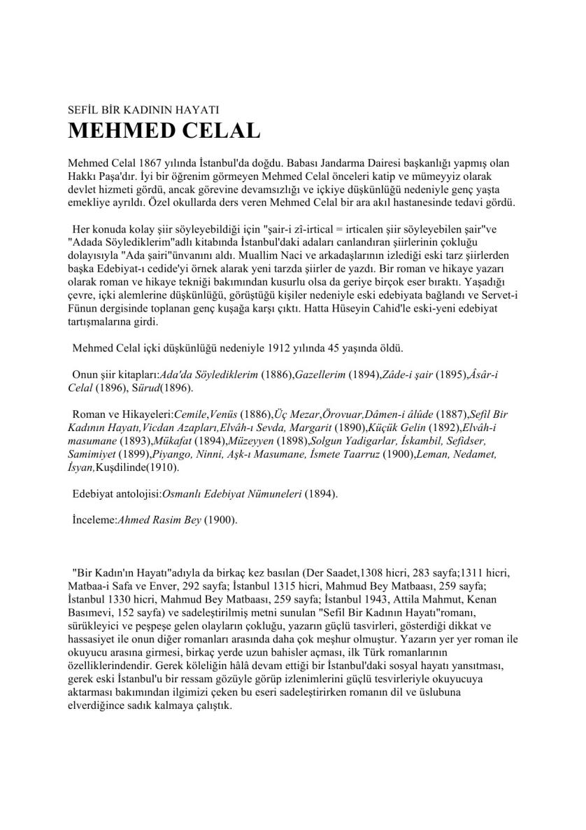 Sefil Bir Kadının Hayatı kitap kapağı