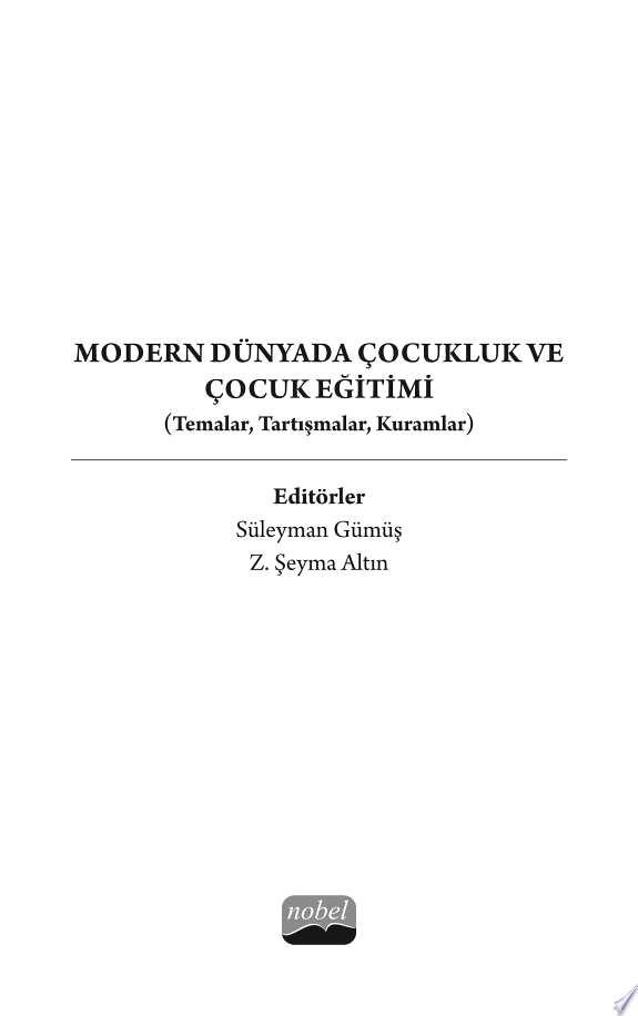 Cocuk ve Ergende Karakter Egitimi