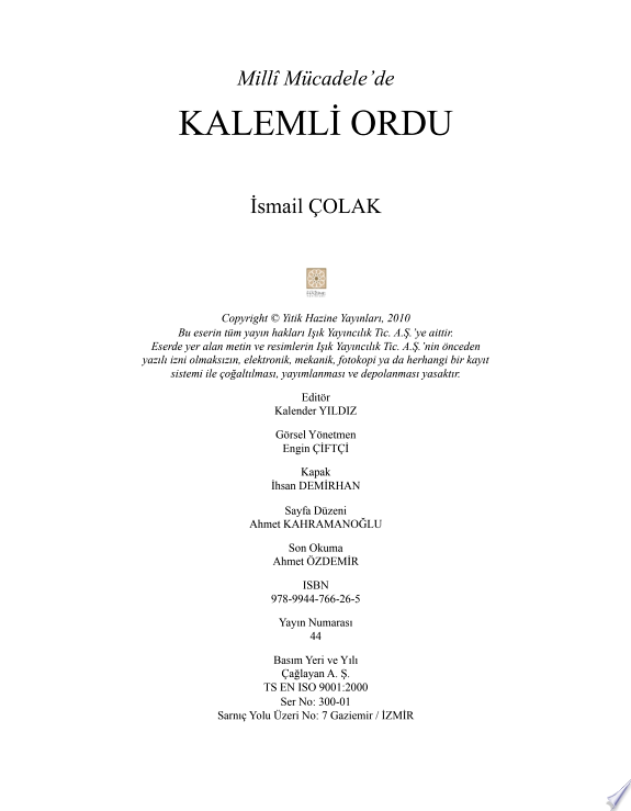 Milli Mücadelede Kalemli Ordu