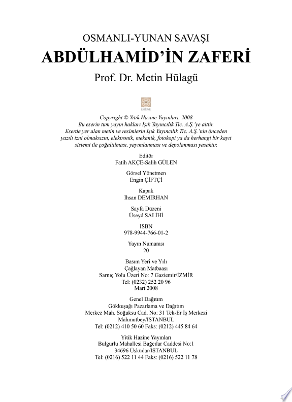 Abdulhamidin Zaferi - Osmanli-Yunan Savasi