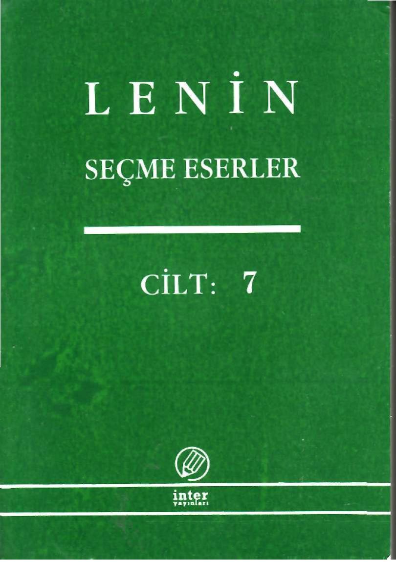 Lenin Secme Eserler C-7 kitap kapağı