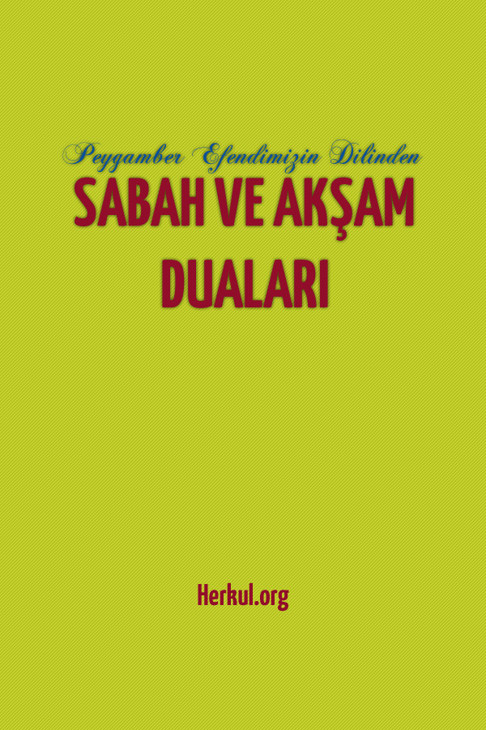 Sabah ve Akşam Duaları