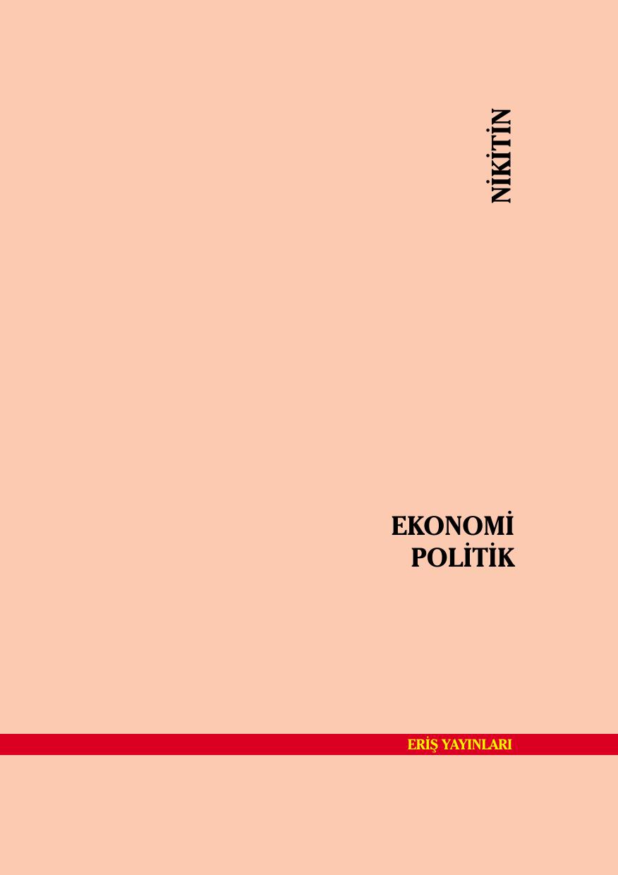 Nikitin-Ekonomi Politik kitap kapağı