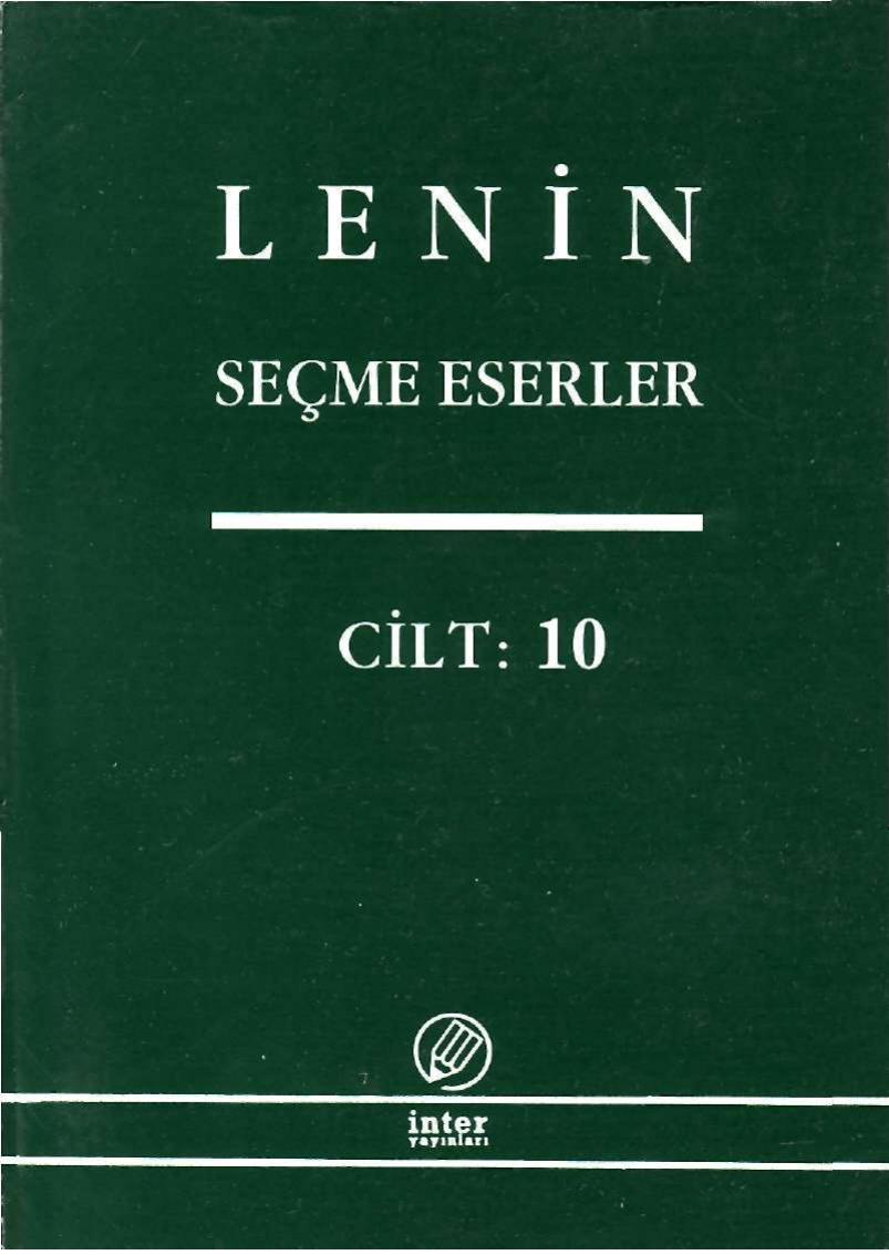 Lenin Secme Eserler C-10 kitap kapağı