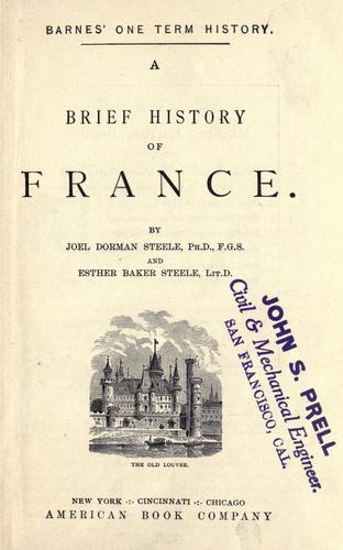 A Brief History of France kitap kapağı