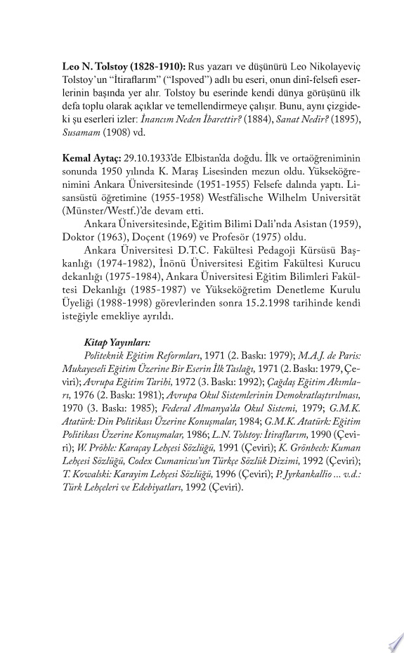 Eğitim Politikası Üzerine Konuşmalar