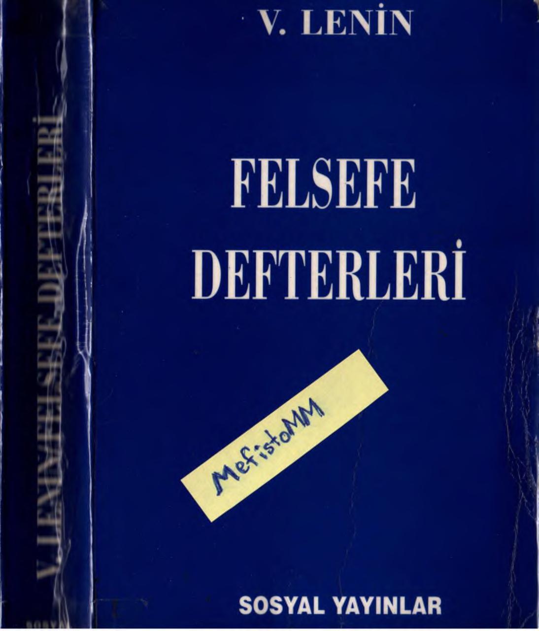 Lenin Felsefe Defterleri Sosyal Yayınları