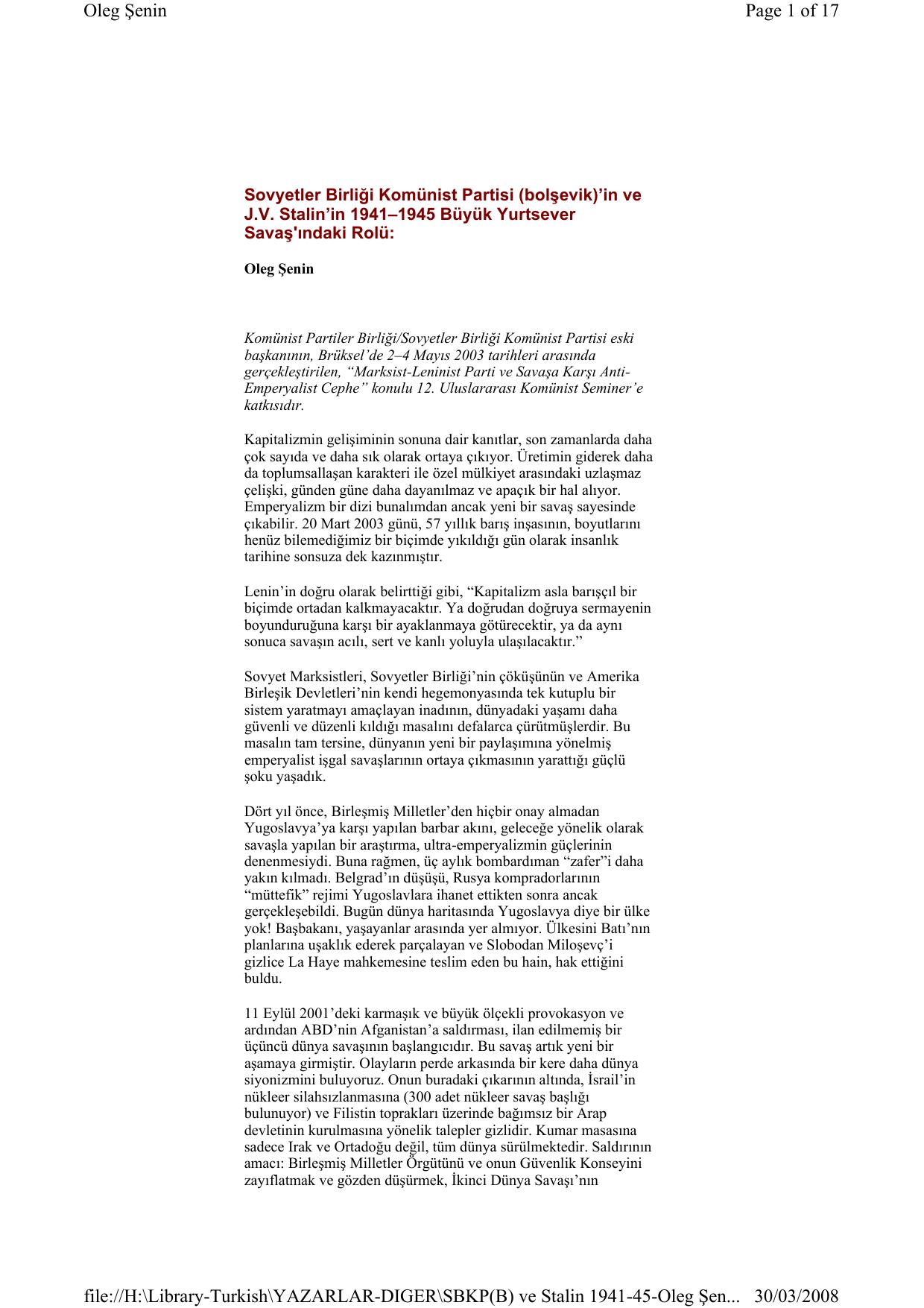 SBKP(B)_in ve J.V. Stalin_in 1941-1945 BYS_ndaki Rolu kitap kapağı