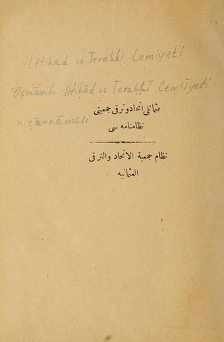 'Osmnli Ittid ve Tera Cem'yeti nimnmesi