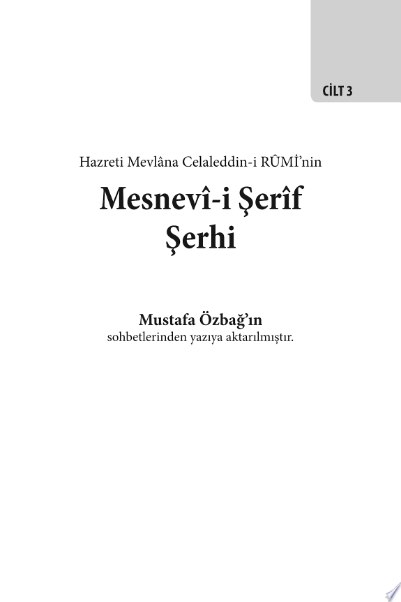 MESNEVI-I SERIF 3.cilt