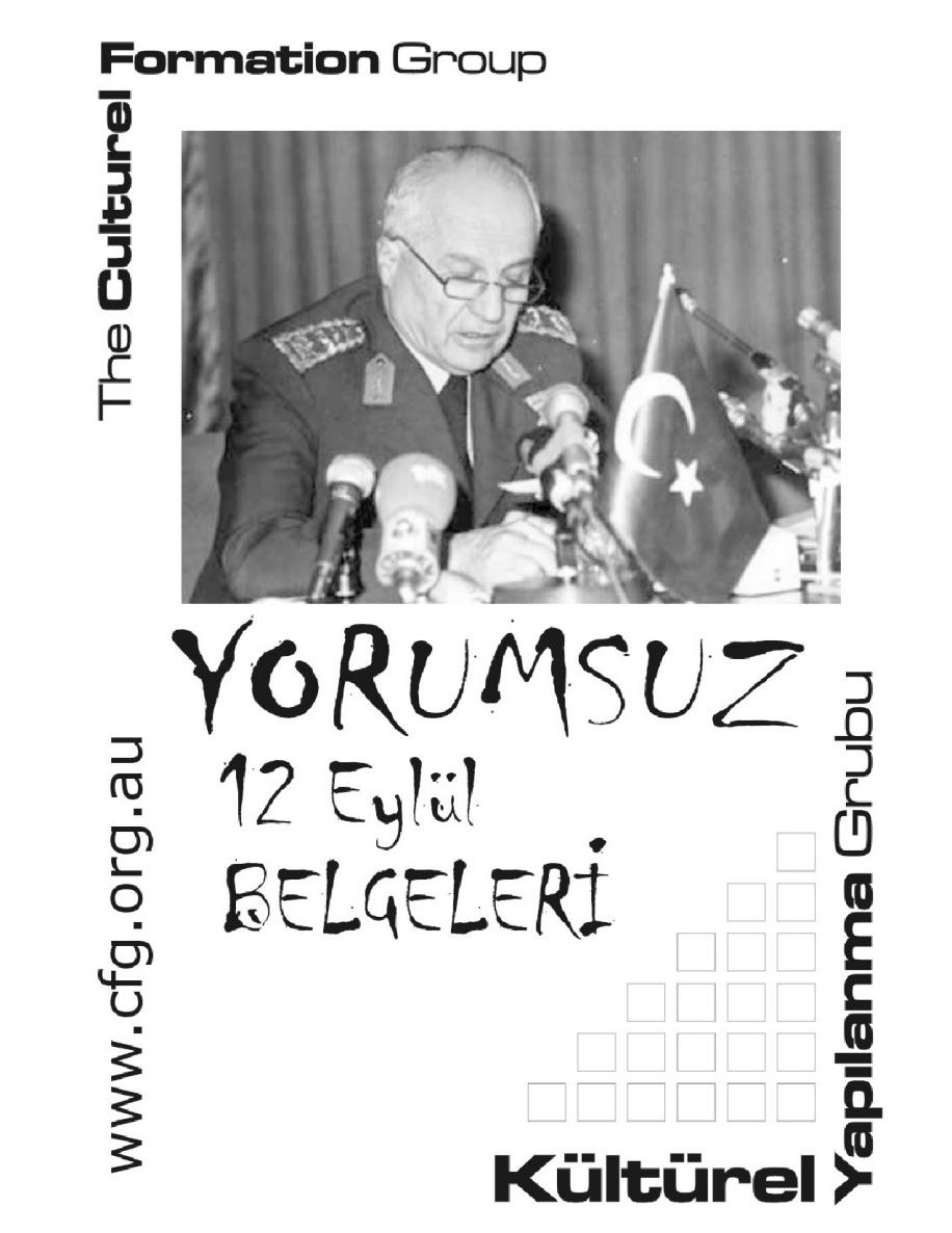 12 Eylül Belgeleri kitap kapağı