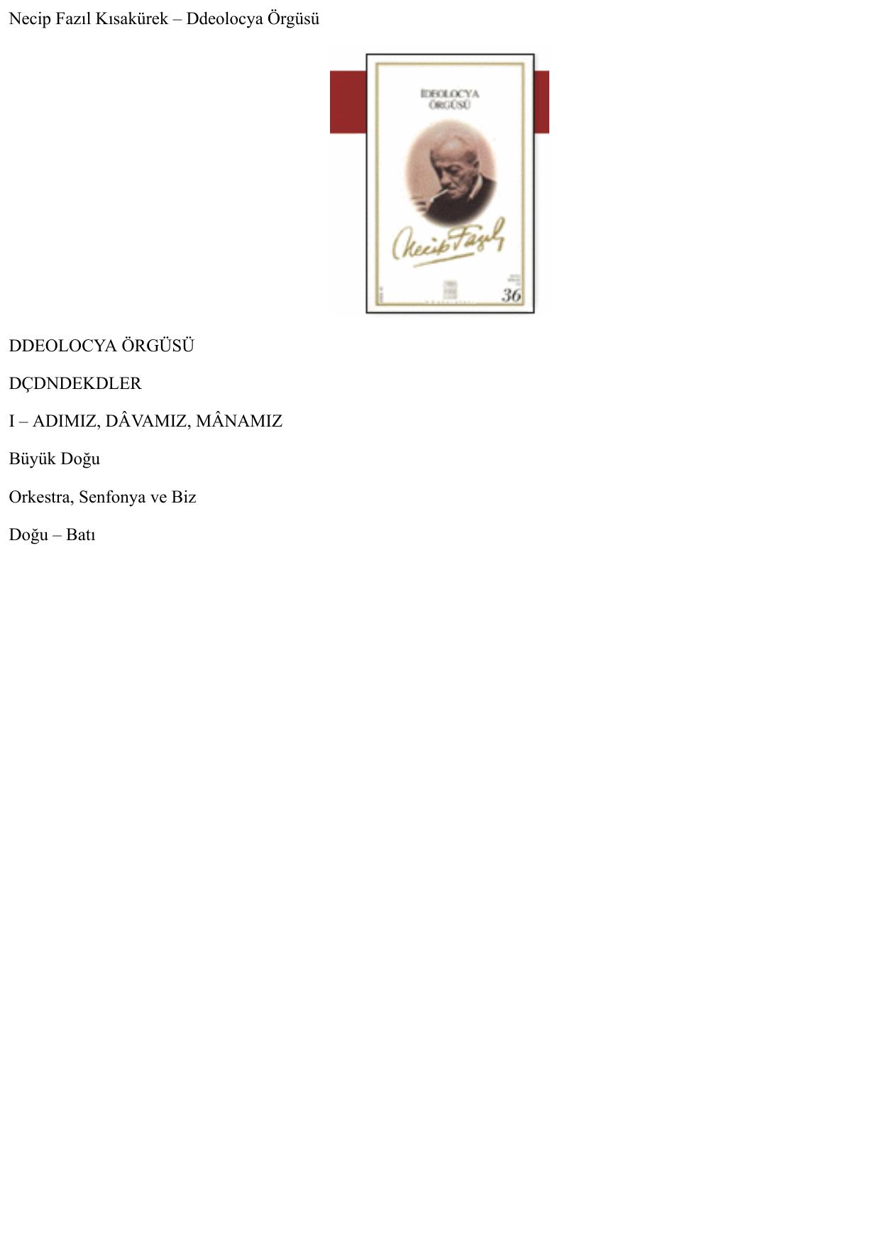 Necip Fazıl Kısak rek _ İDEOLOCYA RG S kitap kapağı