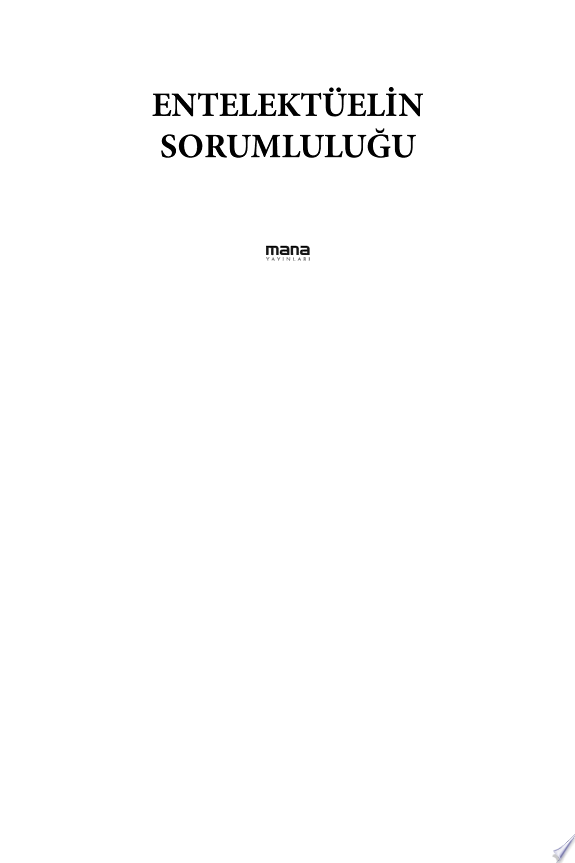 Entellektuellerin Sorumlulukları