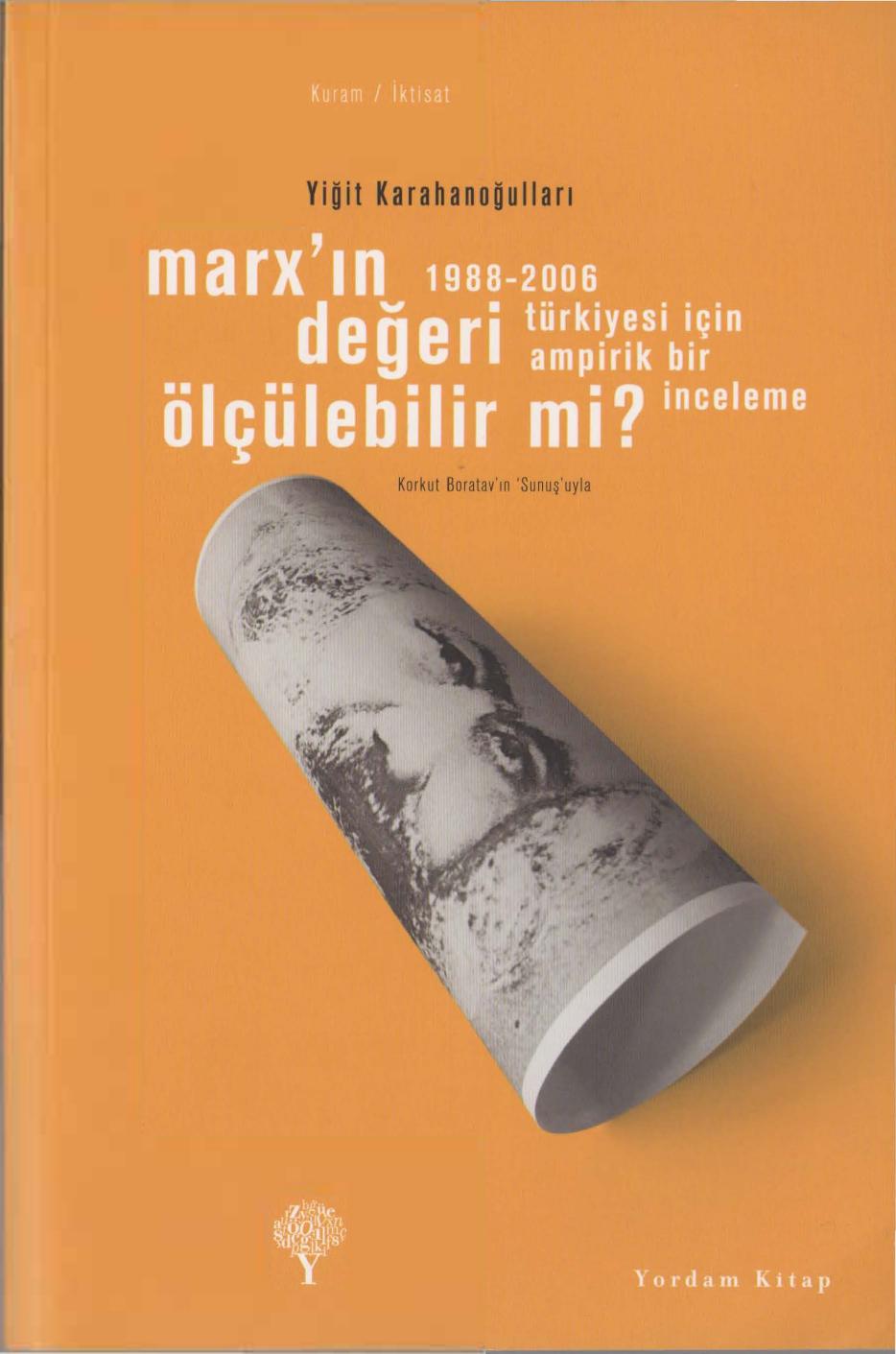 Marks'ın Değeri Ölçülebilir mi kitap kapağı
