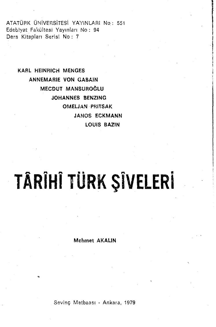 Tarihi Türk Şiveleri