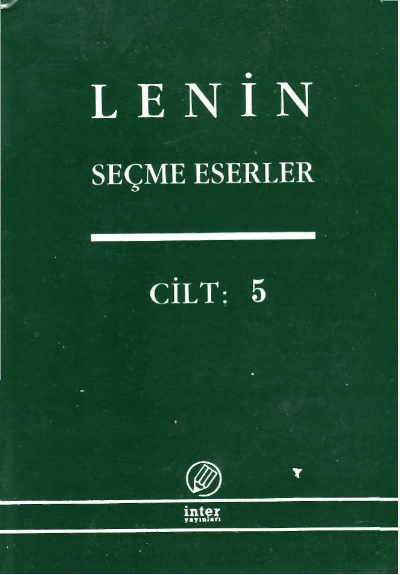 Lenin Secme Eserler C-5 kitap kapağı