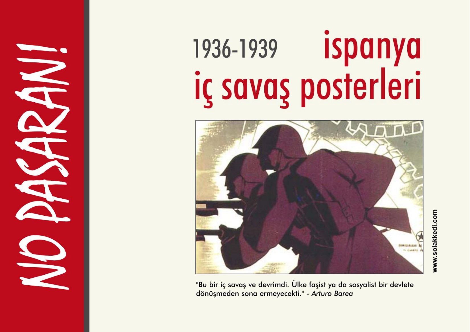 ispanya iç savas posterleri - solak kedi kitap kapağı