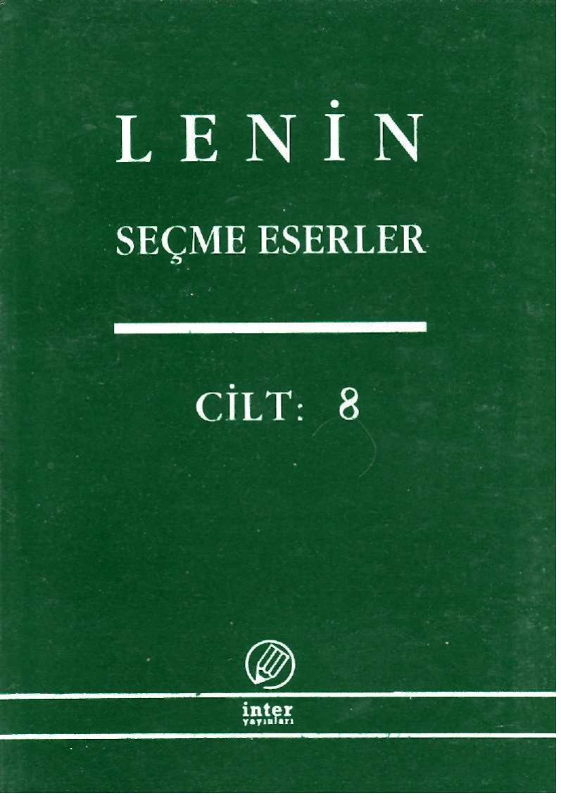 Lenin Secme Eserler C-8 kitap kapağı