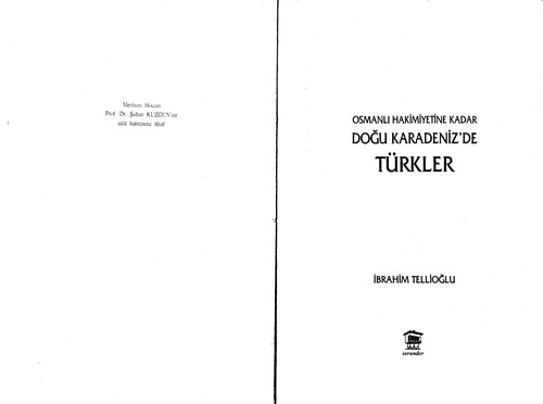 Doğu Karadenizde Türkler kitap kapağı