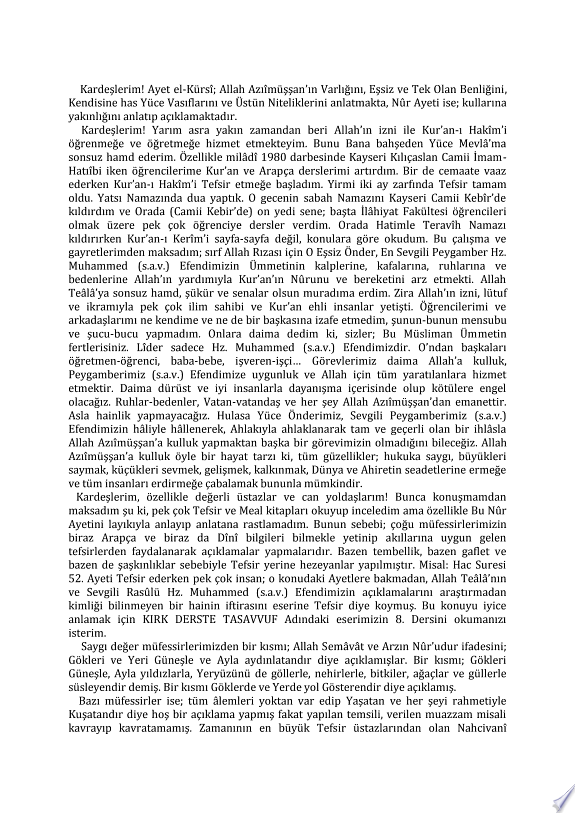 Ayetu'l-Kursi ve Tefsiri - Kur'an Ayetlerinin En Buyugu