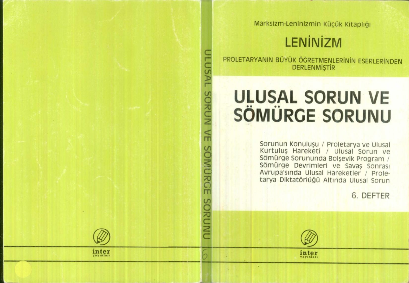 Ulusal Sorun ve Sömürge Sorunu kitap kapağı