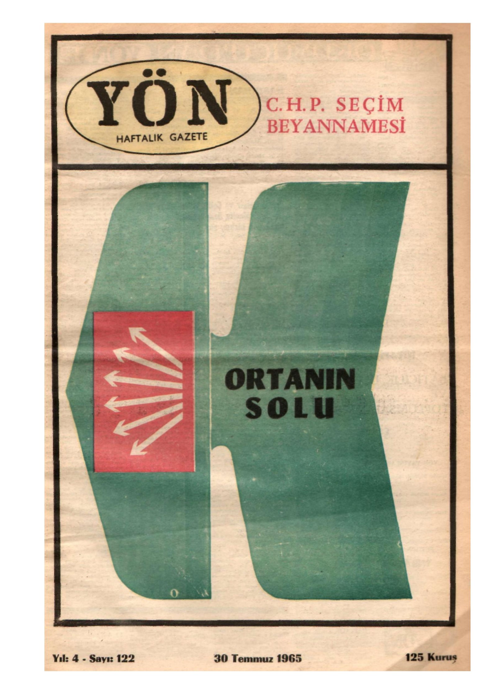 Yön Dergisi - C-4 - Yıl:4 Sayı:122 kitap kapağı