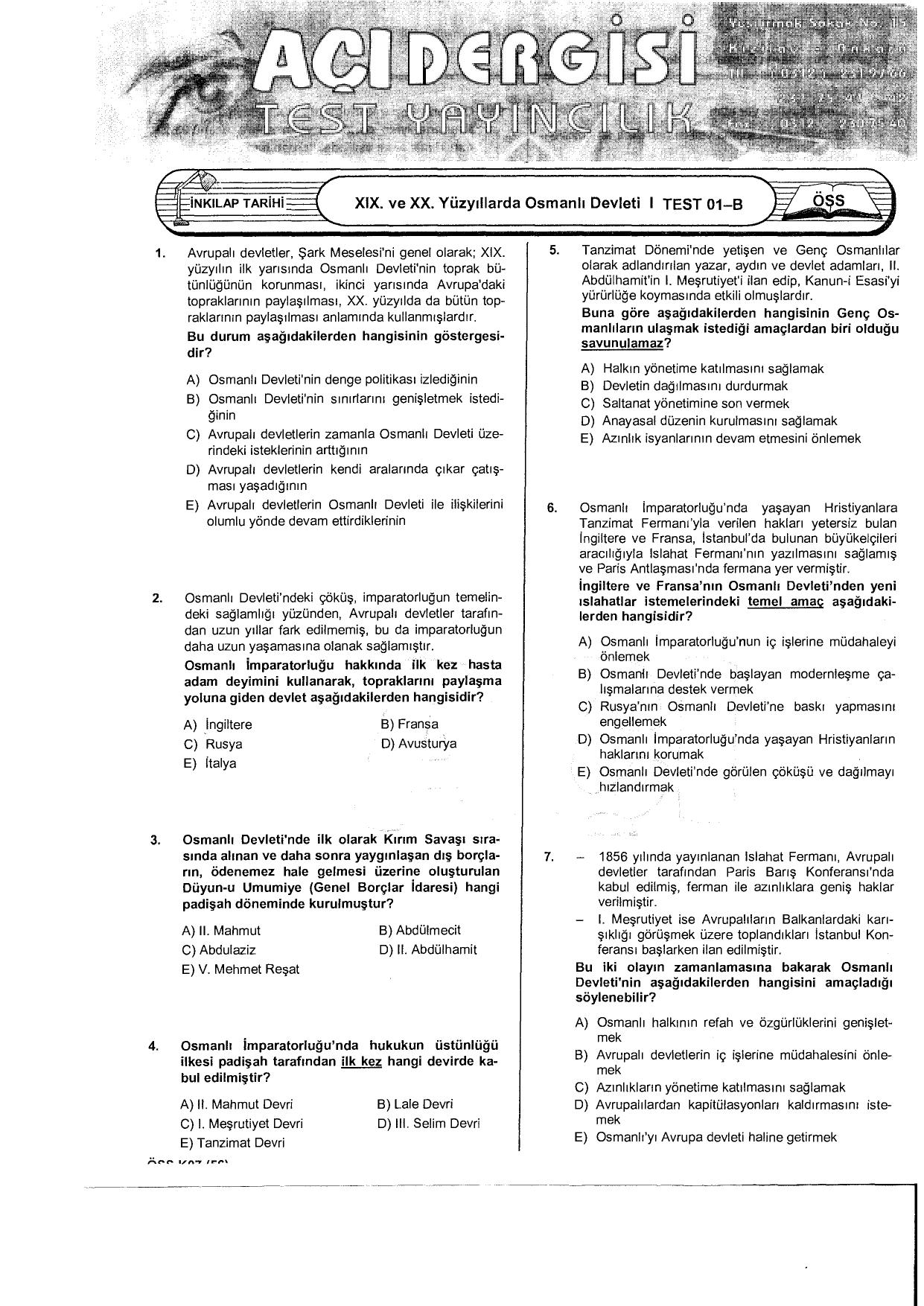 Test B2 (Açıklamalı Çözümlü)