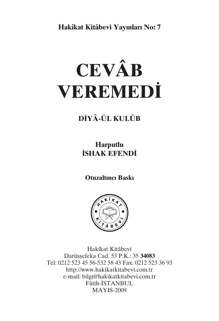 Cevab Veremedi
